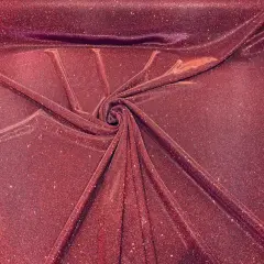 1 Yard Glitter Metallic Lame Knitted Stretch Fabric for Costumes Dancewear Apparel 57/58 Inch Wide Burgundy