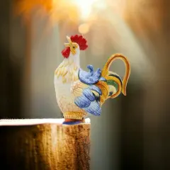 Ceramic Rainbow Rooster Teapot, Gift for Her, Gift for Mom, Tea Party D&eacute;cor, Caf&eacute; D&eacute;cor, Farmhouse Kitchen D&eacute;cor