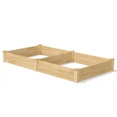 Natural Cedar 4x4 Raised Garden Bed with Dividers and Open Bottom