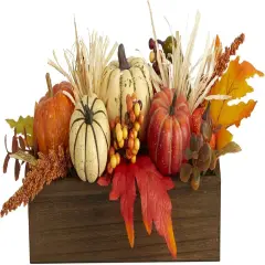 Harvest Pumpkin and Berries Artificial Arrangement