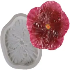 8&rdquo; x 7.5" x 1.5" Hibiscus Frit Casting Glass Fusing Kiln Mold