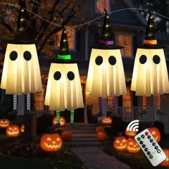 Set of 4 Halloween Hanging Ghosts