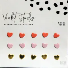 Violet Studio Heart Brads