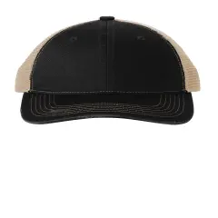Port Authority&reg; Distressed Mesh Back Cap Black/ Khaki