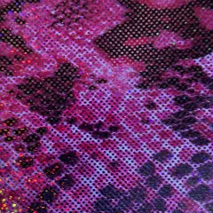 1 Yard Summer Snake Hologram Nylon Spandex Fabric for Costumes Swimwear Cosplay Pink Gold Hologram