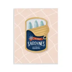 Stupell Industries Nautical Sardines Tin Wall Plaque, design by Sandra Picco