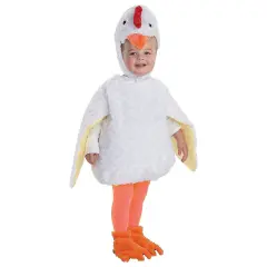 Adorable Toddler Chicken Costume with Plush Hood and Shoe Covers