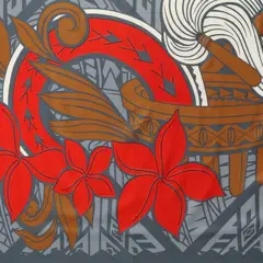 Talofa Samoa Kava Bowl Polyester Sarong 72" L x 45" W Gray