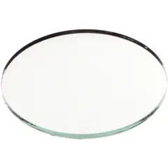 Plymor 3" Round, 3mm Thick Non-Beveled Glass Mirror Circle