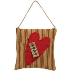 XOXO Heart Ornament Decorative Pillow for Valentine's Day Tree or Door Decor