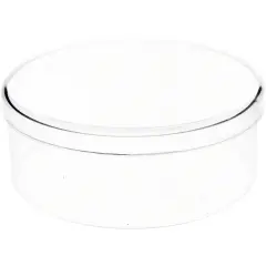 Pioneer Plastics 022C Clear Round Plastic Container, 2.75" W x 1.0625" H