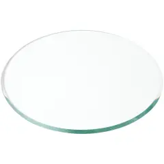 Plymor 5" Round, 3mm Thick Beveled Clear Glass Circle