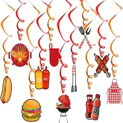 Summer BBQ Picnic Party Hanging Swirl Decor Party Decoration Swirls
