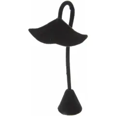 Plymor Black Velvet Fish Tail Style, Four Pair Earring Display Stand, 3.25" W x 2" D x 5.625" H