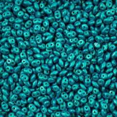 Matubo 2-Hole Czech Glass Crystal Alucolour Superduo Beads, 100g Azure Blue