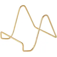 Bard's Plain Gold-toned Wire Easel Stand, 3" H x 3" W x 4.5" D