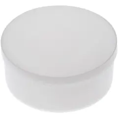 Pioneer Plastics 015CHIPS White Small Round Plastic Container, 3.3125" W x 1.3125" H