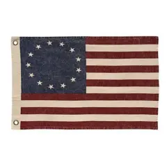 Vintage Stonewashed Betsy Ross Flag with 13-Star Circle for Home Display
