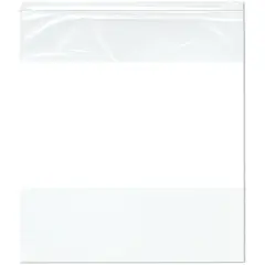 Plymor 18" x 20" (Pack of 100), 2 Mil White-Block Zipper Reclosable Plastic Bags