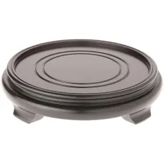 Plymor Black Round Wood Veneer Footed Display Base, 10.75" W x 10.75" D x 2.25" H (9" Display Diameter)