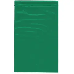 Plymor 6" x 9", Green 2 Mil Zipper Reclosable Plastic Bags