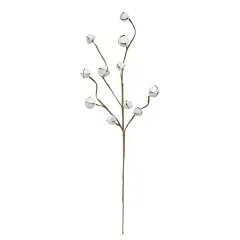 Christmas White Jingle Bell Pick 19 Inch Winter Rustic Holiday Accent