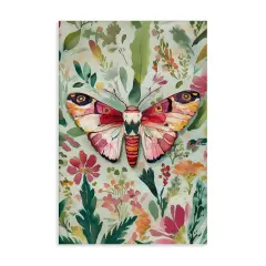 Stupell Industries Butterfly over Abstract Flowers Canvas Design by The Dutch Lady