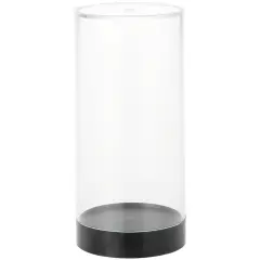 Protech CC-5 Round Storage / Display Acrylic Action Figure Display Case with Black Base, 2.25" W x 4.75" H x 2.25" D