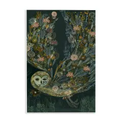 Stupell Industries Floral Folk Barn Owl Wall Plaque Design by Kay Widdowson