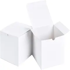 10 Pcs White Cardboard Gift Boxes with lids | 6x6x6inch Square Boxes | Medium Gift Boxes Suitable for Party, Wedding, Christmas, Holidays, Birthdays and All Other Occasions