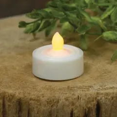 White LED Tealight Candle and Realistic Flicker, Battery Included