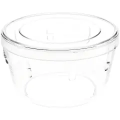 Pioneer Plastics 010C Clear Extra Small Round Plastic Container, 3.0625" W x 1.75" H