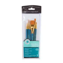 RSET-9183 | 7pc Golden Taklon Variety Brush Set