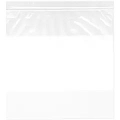Plymor 12" x 12", 2 Mil with White-Block Zipper Reclosable Plastic Bags