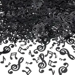 5000 Pcs Music Notes Confetti Mini Music Party Decorations Musical Table Confetti Black Silhouette Cutouts Stickers for Disco Party Recital Reception Birthday Baby Shower Decor