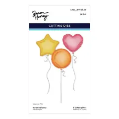 Spellbinders Etched Dies By Simon Hurley-Mylar Balloons, Birthday Bash