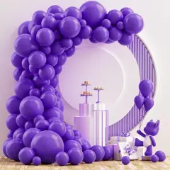 102PCS Red Latex Balloon Arch Kit Purple