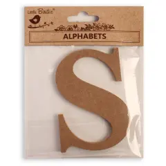 Little Birdie MDF Alphabets Upper Case 4" 1/Pkg-S