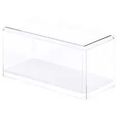 Pioneer Plastics 084CD Clear Plastic Display Case for 1:32 Scale Cars (Mirrored), 8" W x 3.75" D x 3.5" H (Mailer Box)