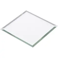 Plymor 3.5" Square, 3mm Thick Beveled Glass Mirror