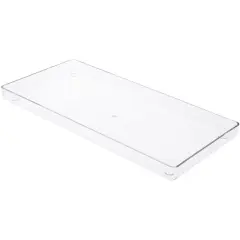 Pioneer Plastics TRAY-14R Clear Candy Plastic Tray, 14.125" W x 6.875" D x 1" H