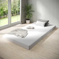 Emma and Oliver Nova Cooling Tri-Fold Memory Foam Mattress in a Box with Supportive Foam Base and Washable Cover