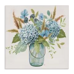 Stupell Industries Hydrangea in Mason Jar Canvas Design by Nan