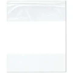 Plymor 14" x 16" (Pack of 100), 2 Mil White-Block Zipper Reclosable Plastic Bags