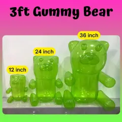 4E's Novelty 2 Pack Inflatable Gummy Bears - 36'' Large Fun Gummy Bear Party Decorations, Colorful Gummy Bear Decor, Perfect Gummy Bear Party Favors