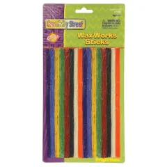 Wax Works&reg; Sticks, Assorted Bright Hues, 8", 48 Pieces
