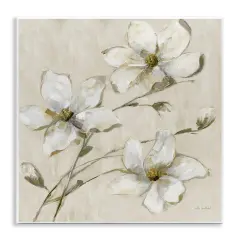 Stupell Industries Neutral Tone Dogwood Flowers Wall Plaque Design by Sally Swatland