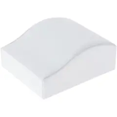 Plymor White Faux Leather Bracelet Ramp Display Stand, 5.125" W x 6.125" D x 2.5" H