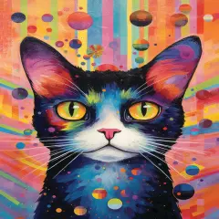 Sunsout Pop Art Cat 500 pc Jigsaw Puzzle 27057