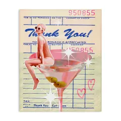 Stupell Industries Retro Vintage Restaurant Check Canvas Design by Lil' Rue